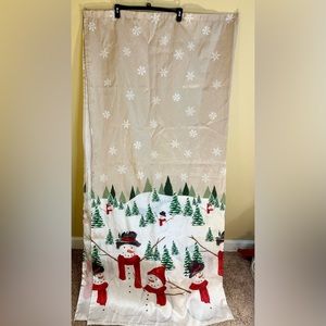 🎄NWOT Holiday Snowman Polyester Shower Curtain by St. Nicholas Square